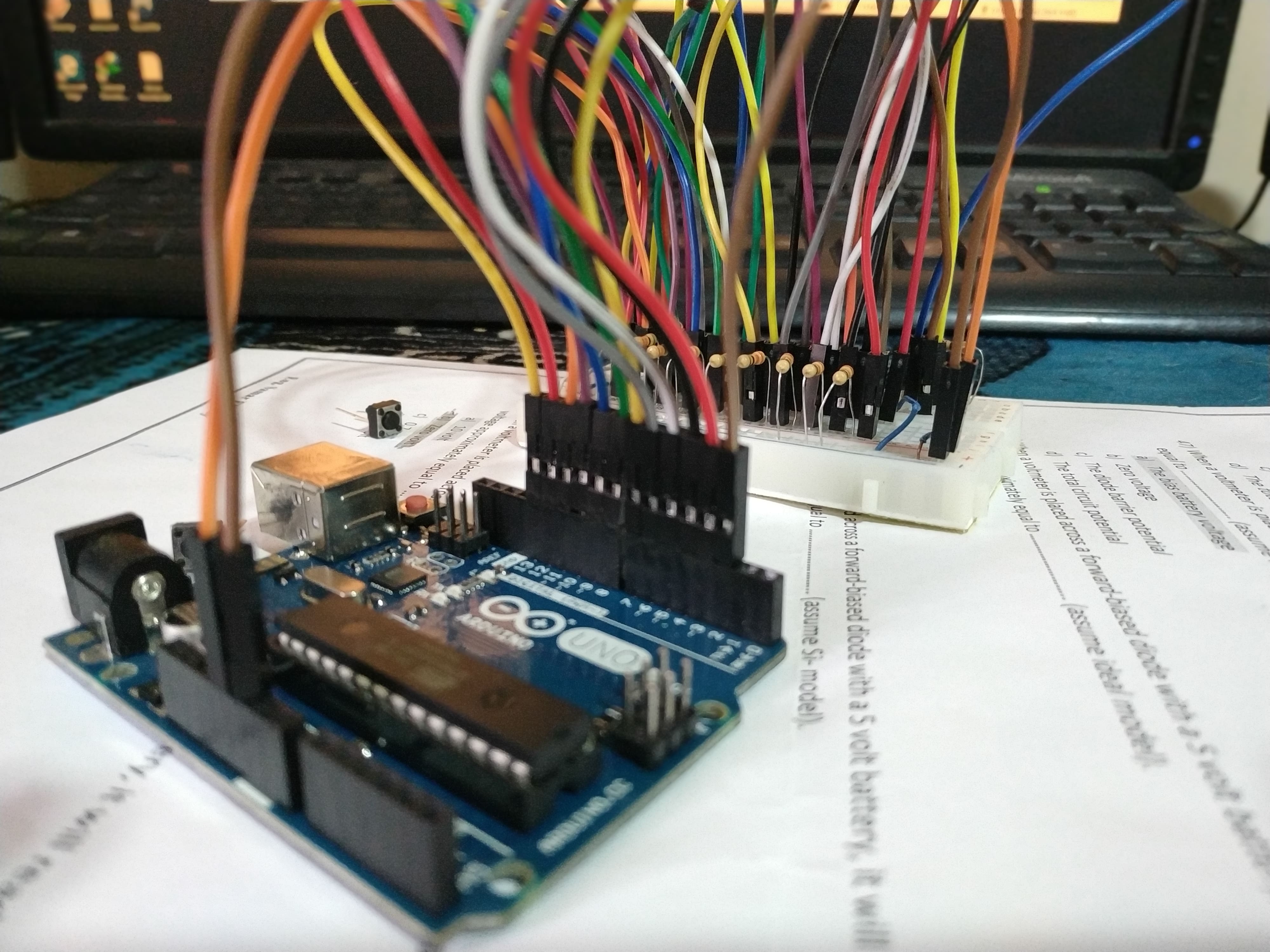 connection between the arduino and circuit box